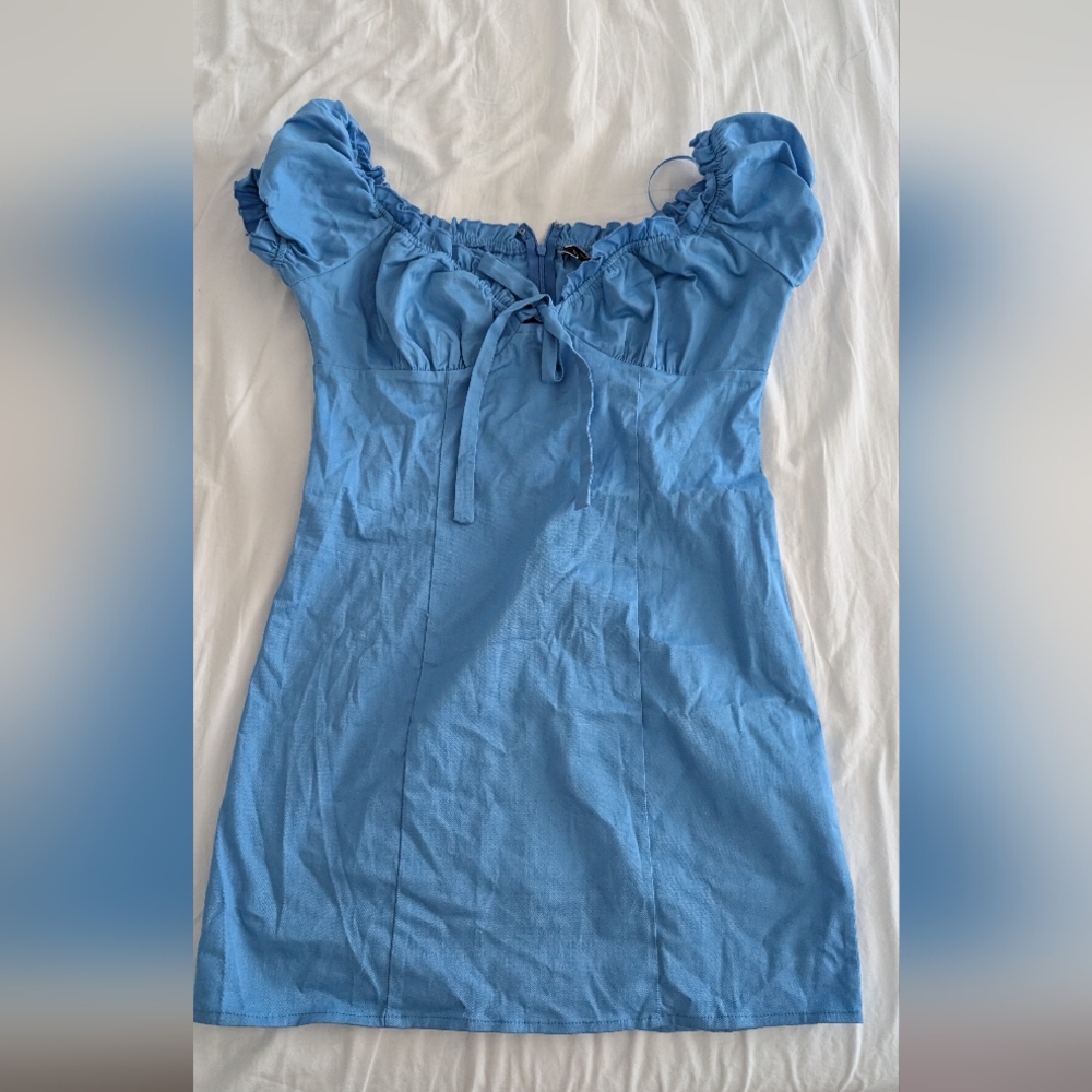 Blue blush dress medium